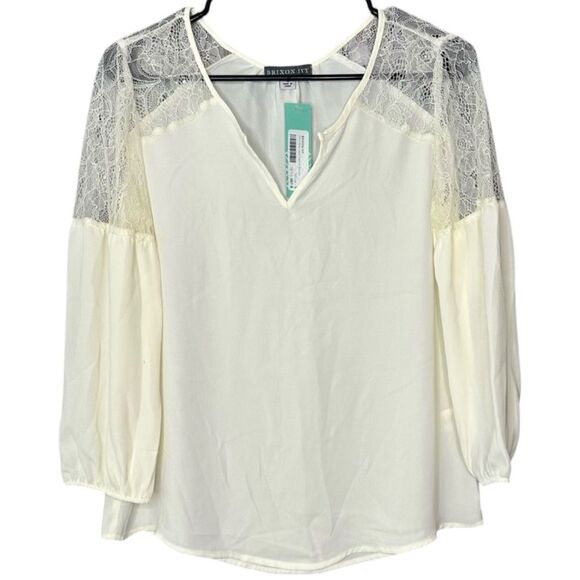 |NWT| BRIXON IVY Stitch Fix Dentdale Lace Sleeve Blouse - Picture 1 of 7